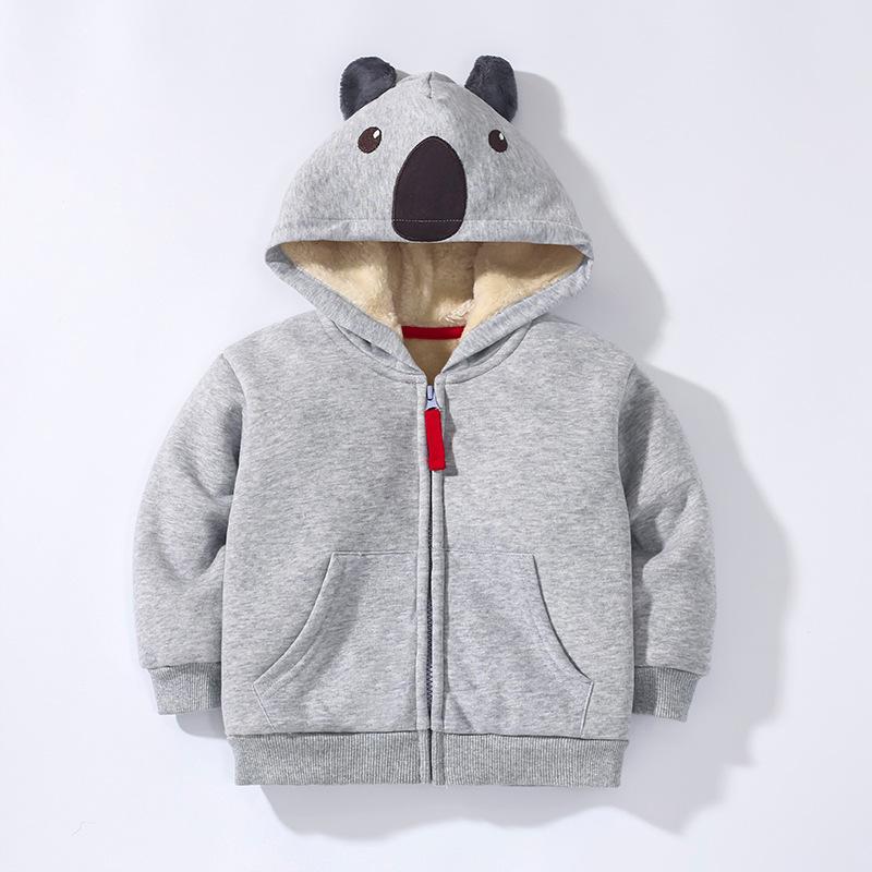 Kids Grey Warm Hoodie