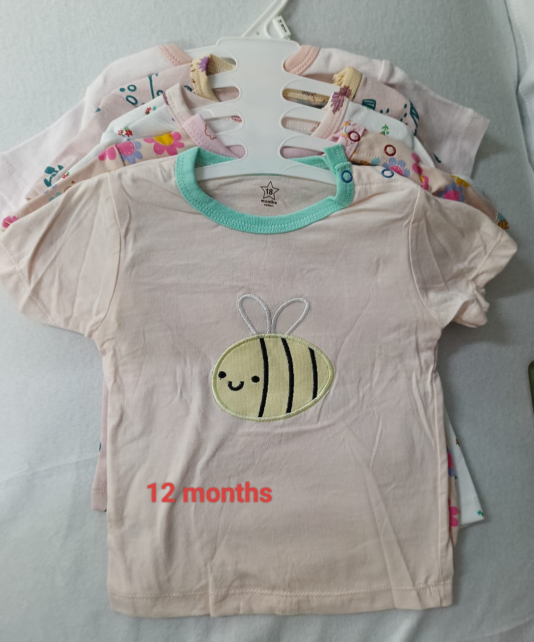 5 - Baby T-shirt Set : 12 Months