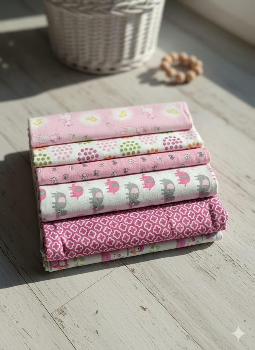 6pcs Receiving Flannels
