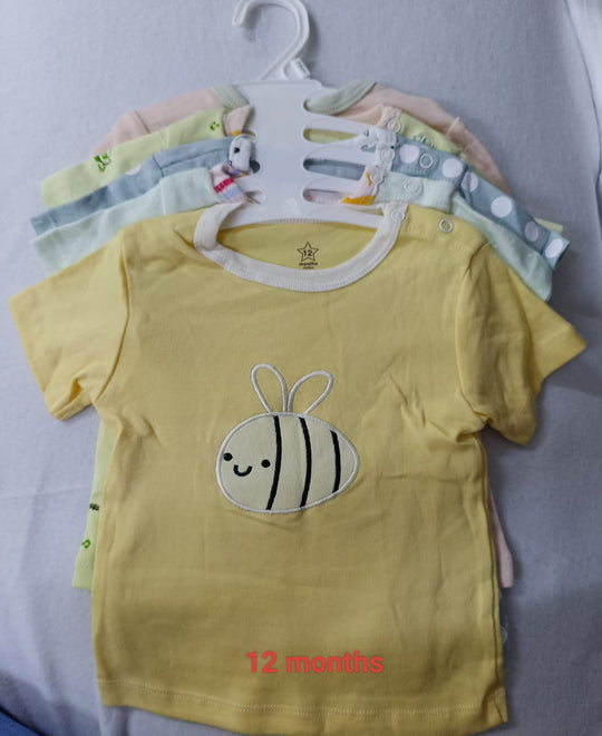 5 - Baby T-shirt Set : 12 Months