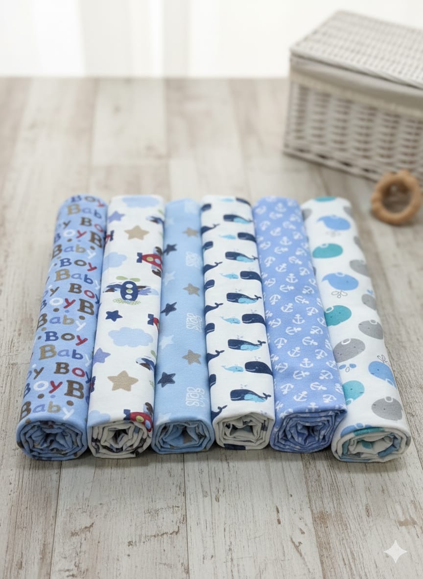 6pcs Receiving Flannels