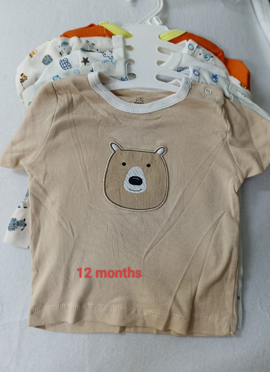 5 - Baby T-shirt Set : 12 Months