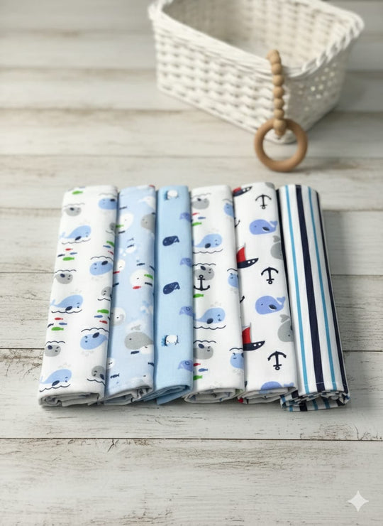 6pcs Receiving Flannels
