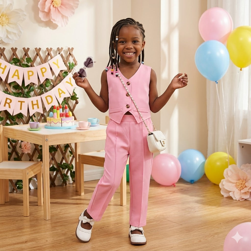 Girls Vest Top with Trousers