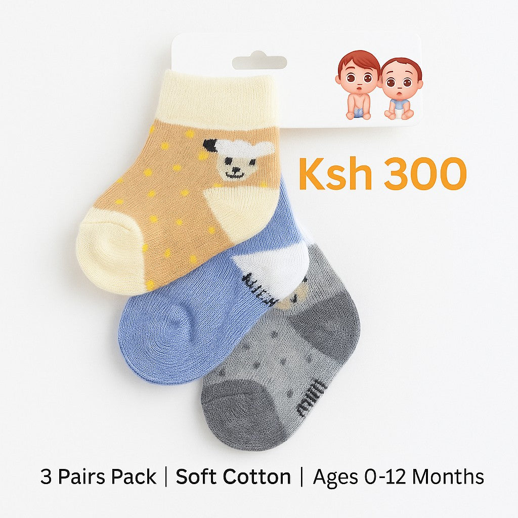 3 Pairs Baby Socks