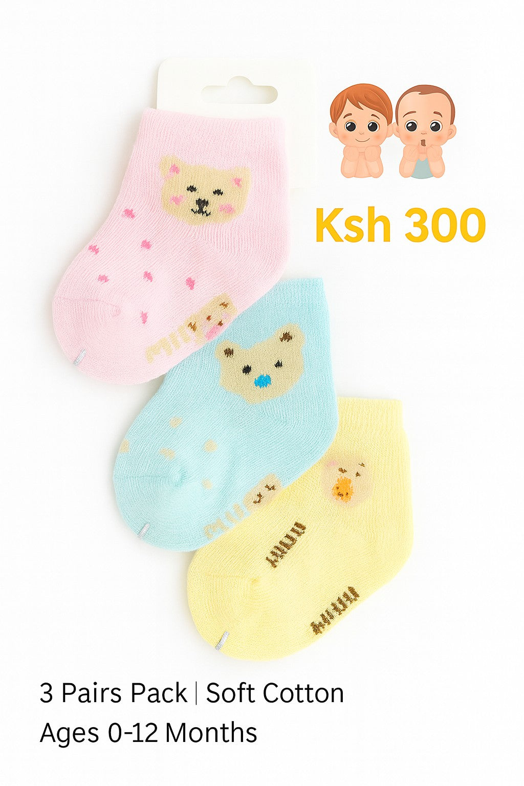 3 Pairs Baby Socks