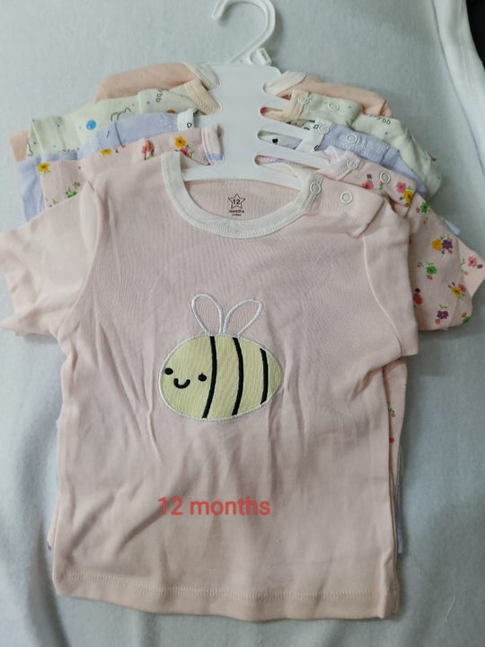 5 - Baby T-shirt Set : 12 Months