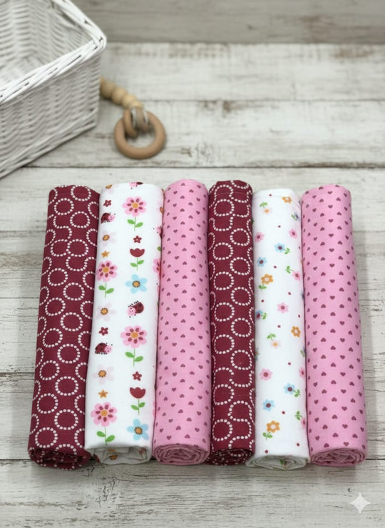 6pcs Receiving Flannels