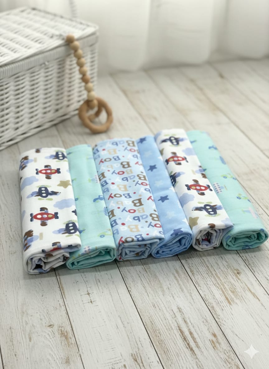 6pcs Receiving Flannels