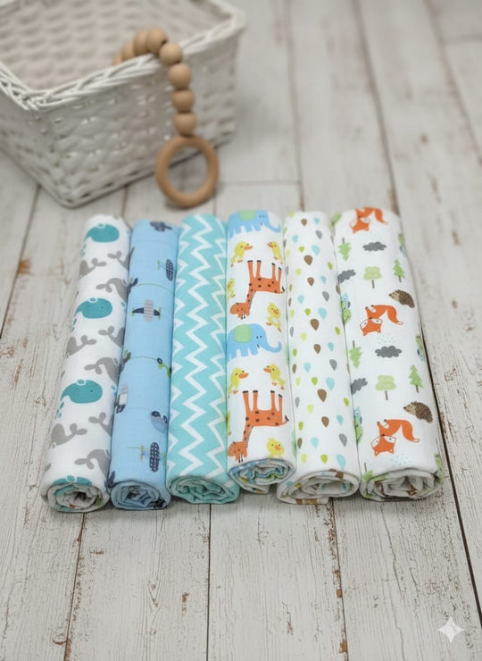 6pcs Receiving Flannels