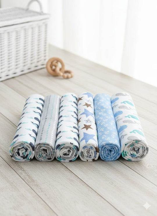 6pcs Receiving Flannels