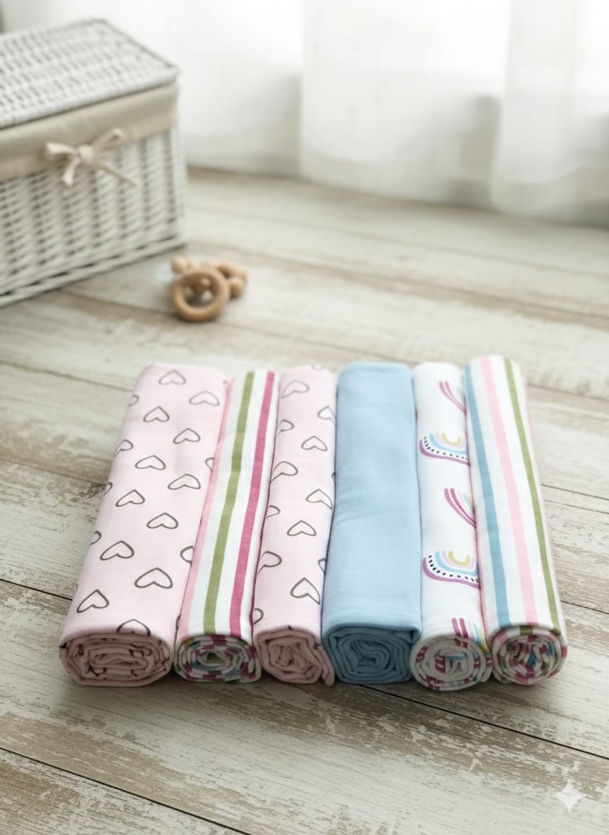 6pcs Receiving Flannels