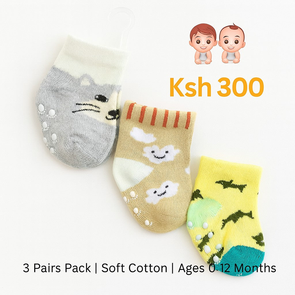 3 Pairs Baby Socks