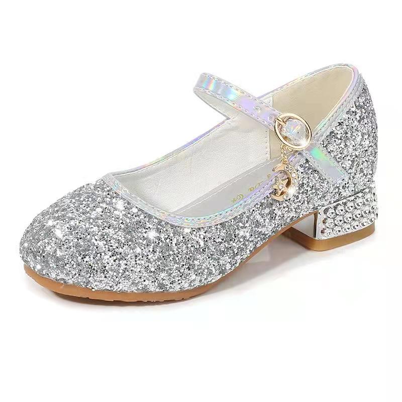 Girls Silver Doll Shoes
