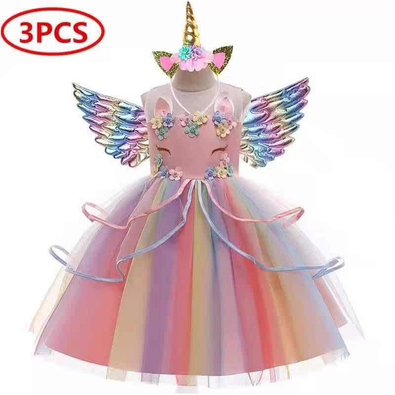 Unicorn Dress with Wings & Hat