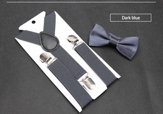 Kids Suspender + Bow Tie Set