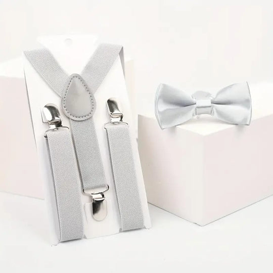 Kids Suspender + Bow Tie Set