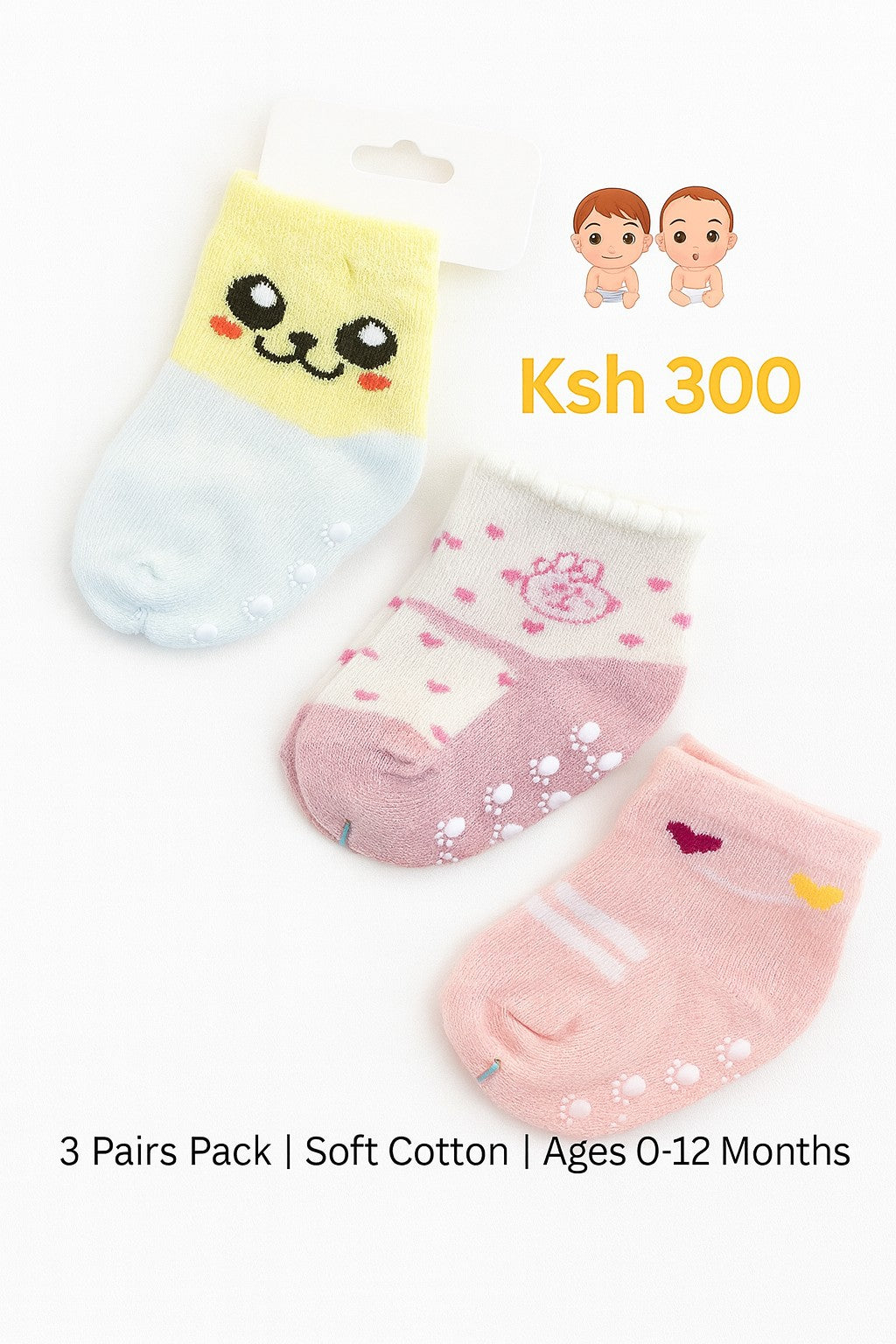 3 Pairs Baby Socks