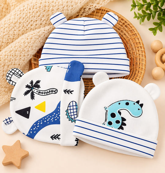 Adorable 3-Piece Baby Hat Set – Soft & Comfortable