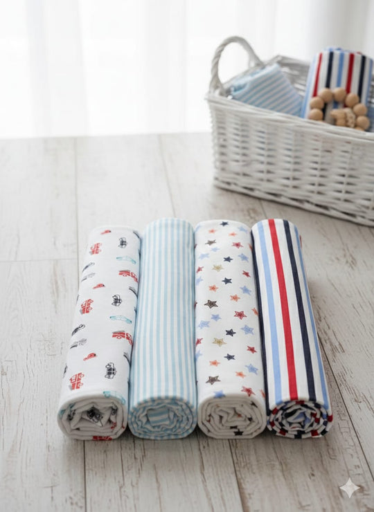 4pcs Receiving Flannels