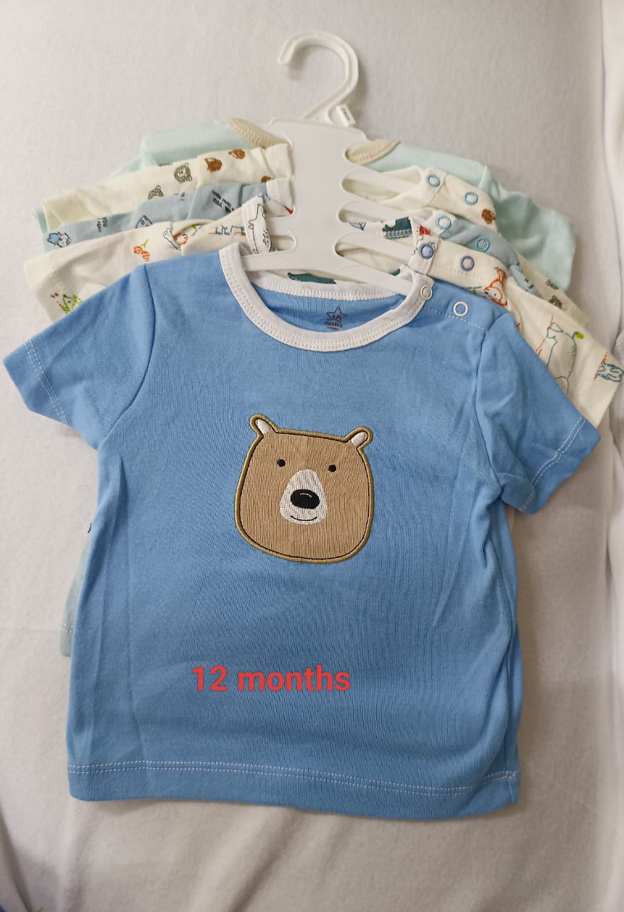 5 - Baby T-shirt Set : 12 Months