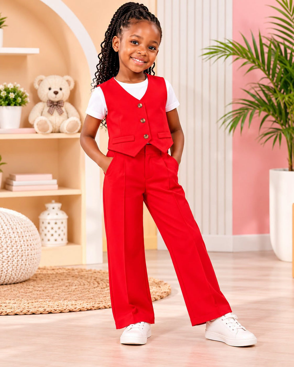 Girls Vest Top with Trousers