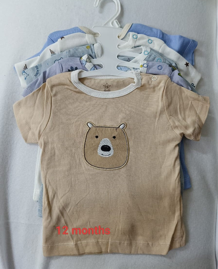 5 - Baby T-shirt Set : 12 Months