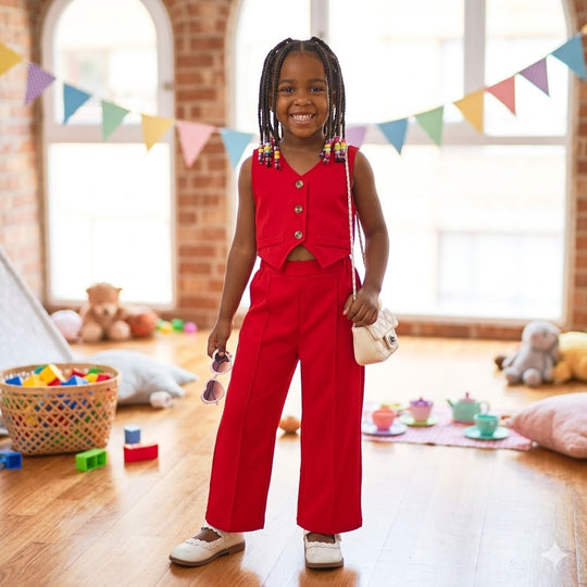 Girls Vest Top with Trousers