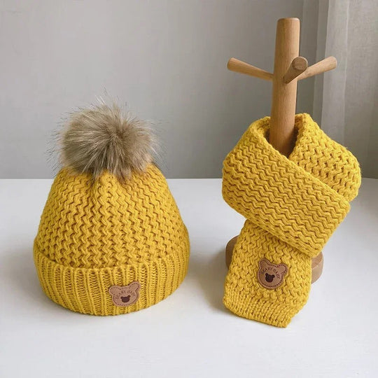 Knitted Hat & Scarf Set