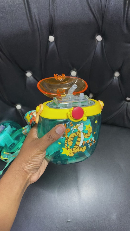 Cartoon round children's water bottle