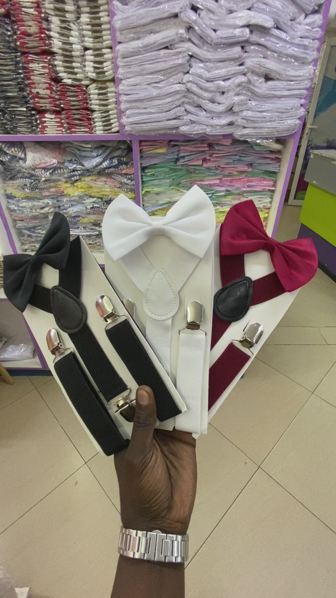 Kids Suspender + Bow Tie Set
