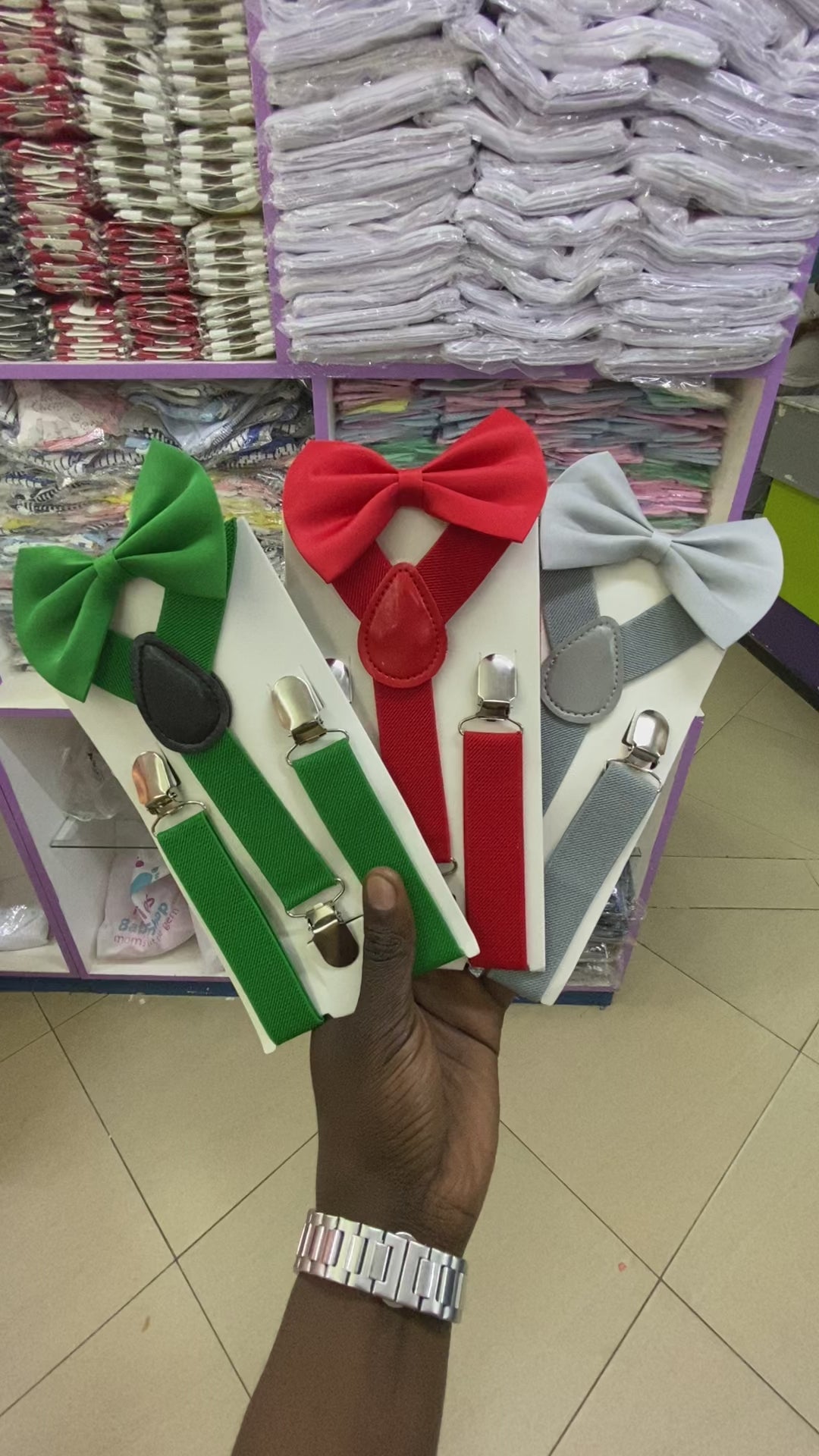 Kids Suspender + Bow Tie Set