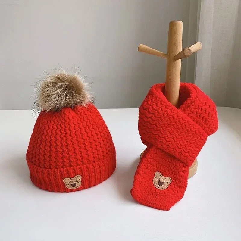 Knitted Hat & Scarf Set