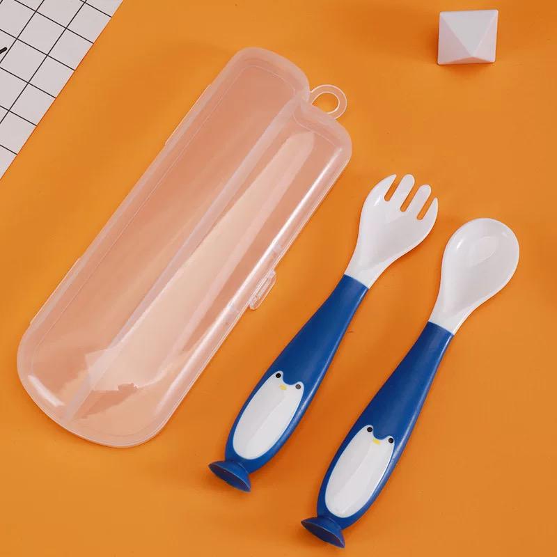 Cute Bendable silicone Fork Baby & Spoon