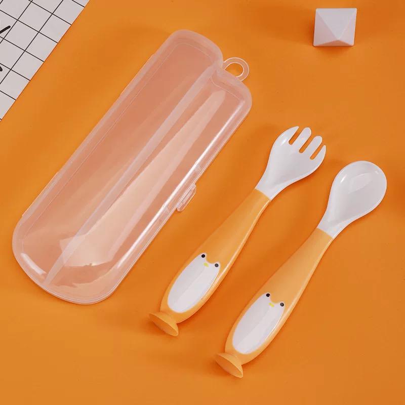 Cute Bendable silicone Fork Baby & Spoon