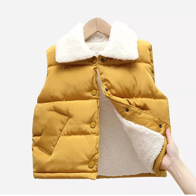Yellow Warm sleeveless Jacket