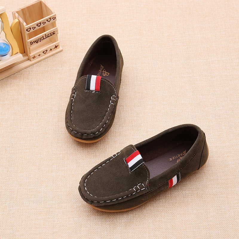 Green Kids Loafers