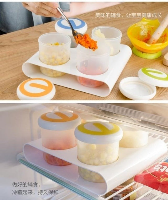 4 Baby Food Containers set