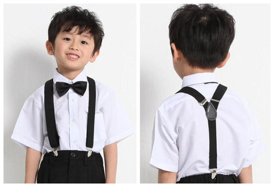 Kids Suspender + Bow Tie Set